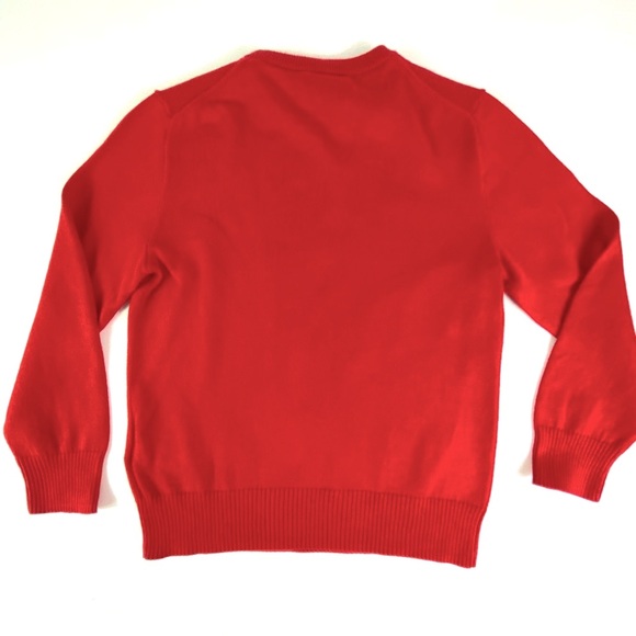 Polo Ralph Lauren Sweater, Red Pima Cotton Sweater with Blue Polo Pony, EUC - Picture 3 of 11